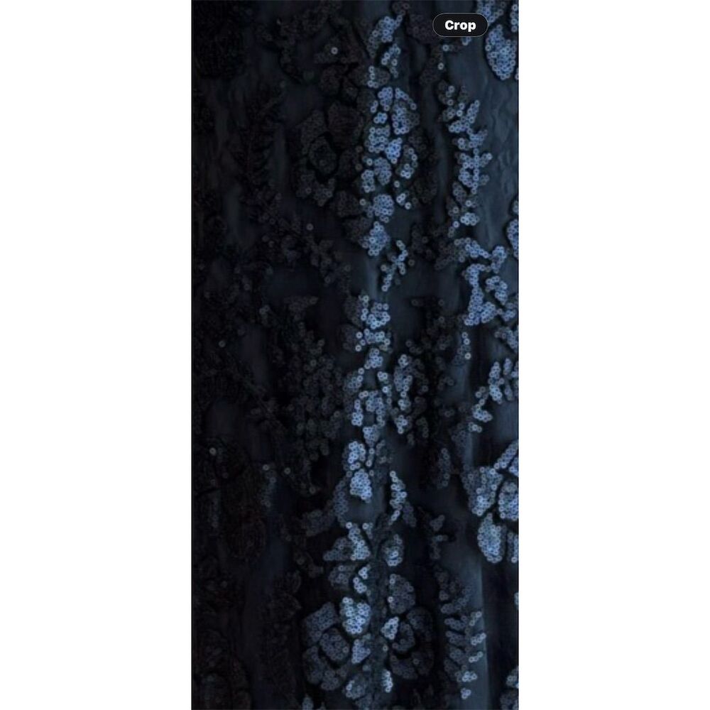 Tadashi Shoji  NWOT Dark Blue Lace Sequin Evening Gown Long Dress 12 - Picture 6 of 10